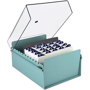 Acrimet Boîte à Fiches Organisateur 6'' x 9’', Base en Métal Robuste (Index AZ et un Séparateur Plastique Inclus) (Base Verte avec Couvercle Transparent) - Publicité Acrimet Boîte à Fiches Organisateur 6'' x 9’', Base en Métal Robuste (Index AZ et un Séparateur Plastique Inclus) (Base Verte avec Couvercle Transparent) - Publicité
