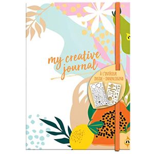 Clairefontaine 97405C Carnet "My Creative Journal" de 208 Pages 90g/m² + Set de Pochoirs et Décalcomanies Format A5 (14,8x21 cm) Organisation, Planification Bullet Journal DIY Thème Fruity - Publicité Clairefontaine 97405C Carnet "My Creative Journal" de 208 Pages 90g/m² + Set de Pochoirs et Décalcomanies Format A5 (14,8x21 cm) Organisation, Planification Bullet Journal DIY Thème Fruity - Publicité
