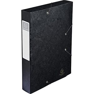 Exacompta Réf. 16016H 10 boites de classement avec élastiques CARTOBOX livrées à plat dos de 6 cm carte lustrée 7/10ème 600g/m² dimensions 25x33cm format à classer A4 coloris noir - Publicité Exacompta Réf. 16016H 10 boites de classement avec élastiques CARTOBOX livrées à plat dos de 6 cm carte lustrée 7/10ème 600g/m² dimensions 25x33cm format à classer A4 coloris noir - Publicité