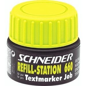 Schneider stylos rechargeables maxx 660–station de recharge pour job 30 ml (jaune) - Publicité Schneider stylos rechargeables maxx 660–station de recharge pour job 30 ml (jaune) - Publicité