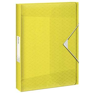 Leitz Esselte Boîte de Classement, A4, Capacité 350 feuilles, Dos 4 cm, Fermeture Élastique, Jaune, Colour'Ice, 626262 - Publicité Leitz Esselte Boîte de Classement, A4, Capacité 350 feuilles, Dos 4 cm, Fermeture Élastique, Jaune, Colour'Ice, 626262 - Publicité