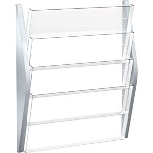 Helit H6270400 Arch Présentoir journal, 4 poches, format A3, carré, argent - Publicité Helit H6270400 Arch Présentoir journal, 4 poches, format A3, carré, argent - Publicité