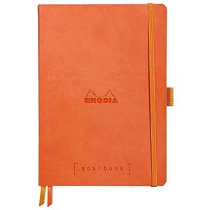 Rhodia 117774C Carnet Souple Goalbook Tangerine A5 14,8 x 21 cm Petits Carreaux 240 pages Papier Clairefontaine Ivoire 90 g/m² 2 Rubans, Fermeture Élastique Simili Cuir - Publicité Rhodia 117774C Carnet Souple Goalbook Tangerine A5 14,8 x 21 cm Petits Carreaux 240 pages Papier Clairefontaine Ivoire 90 g/m² 2 Rubans, Fermeture Élastique Simili Cuir - Publicité