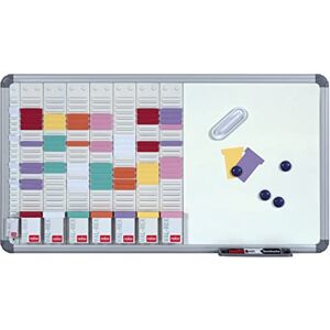Nobo Kit Planning Hebdomadaire Mural à Fiches T avec Tableau Blanc Magnétique, Surface en Acier, 7 Colonnes & 24 Fentes, Indice 2, Fiches T / Index / Feutres / Aimants Inclus, 2951400 - Publicité Nobo Kit Planning Hebdomadaire Mural à Fiches T avec Tableau Blanc Magnétique, Surface en Acier, 7 Colonnes & 24 Fentes, Indice 2, Fiches T / Index / Feutres / Aimants Inclus, 2951400 - Publicité