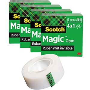 Scotch Ruban Magic 4 Rouleaux, 19 mm x 33 m Idéal pour le Bureau et l'École - Publicité Scotch Ruban Magic 4 Rouleaux, 19 mm x 33 m Idéal pour le Bureau et l'École - Publicité