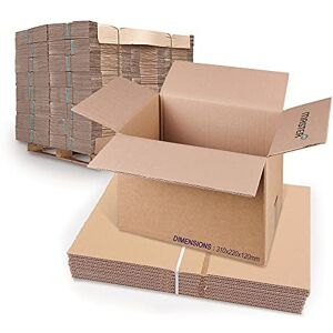 Master'in Caisse carton double cannelure Brune 310x220x120mm 48 lots de 15 caisses - Publicité Master'in Caisse carton double cannelure Brune 310x220x120mm 48 lots de 15 caisses - Publicité