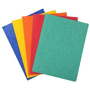 Exacompta Réf. 56400E Paquet de 10 chemises simples sans élastique avec 3 rabats en carte lustrée 390 g/m² chemises certifiées FSC dimensions 24 x 32 cm pour format A4 5 couleurs assorties - Publicité Exacompta Réf. 56400E Paquet de 10 chemises simples sans élastique avec 3 rabats en carte lustrée 390 g/m² chemises certifiées FSC dimensions 24 x 32 cm pour format A4 5 couleurs assorties - Publicité