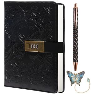 TIEFOSSI Carnet avec Serrure pour Femmes et Filles, Carnet Ligné avec Serrure, Journal Papillon avec Stylo et Marque-page, Carnets Rechargeables A5 à fermeture à clé pour l'écriture - Publicité TIEFOSSI Carnet avec Serrure pour Femmes et Filles, Carnet Ligné avec Serrure, Journal Papillon avec Stylo et Marque-page, Carnets Rechargeables A5 à fermeture à clé pour l'écriture - Publicité