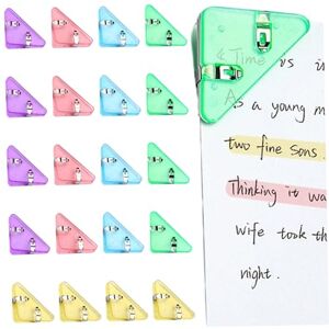 Hotainoys Lot de 20 trombones en plastique, trombones d'angle triangulaires translucides pour contenir 50 feuilles, support de page livre pour empêcher les livres s'enrouler pour le bureau, les étudian - Publicité Hotainoys Lot de 20 trombones en plastique, trombones d'angle triangulaires translucides pour contenir 50 feuilles, support de page livre pour empêcher les livres s'enrouler pour le bureau, les étudian - Publicité
