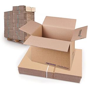 Master'in Caisse carton double cannelure Brune 310x220x200mm 10 lots de 15 caisses - Publicité Master'in Caisse carton double cannelure Brune 310x220x200mm 10 lots de 15 caisses - Publicité