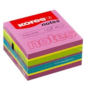 Kores Notes Autocollantes Cube Spring, Bloc-Notes Autocollant Coloré, 75 x 75 mm, 1 Paquet de 450 Feuilles en 4 Couleurs Assorties - Publicité Kores Notes Autocollantes Cube Spring, Bloc-Notes Autocollant Coloré, 75 x 75 mm, 1 Paquet de 450 Feuilles en 4 Couleurs Assorties - Publicité