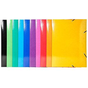 Exacompta Réf. 59829E Paquet de 10 chemises à élastiques Iderama pochettes 3 rabats Maxi Capacity en carte lustrée pelliculée 600 g/m2 dim 32 x 44 cm pour format A3 couleurs assorties - Publicité Exacompta Réf. 59829E Paquet de 10 chemises à élastiques Iderama pochettes 3 rabats Maxi Capacity en carte lustrée pelliculée 600 g/m2 dim 32 x 44 cm pour format A3 couleurs assorties - Publicité