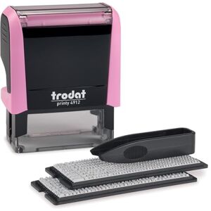 Trodat Printy Typomatic 4912T Tampon Encreur Professionnel Automatique 4 lignes Empreinte 47 x 18 mm À Composer Soi-Même (Rose Pastel) - Publicité Trodat Printy Typomatic 4912T Tampon Encreur Professionnel Automatique 4 lignes Empreinte 47 x 18 mm À Composer Soi-Même (Rose Pastel) - Publicité