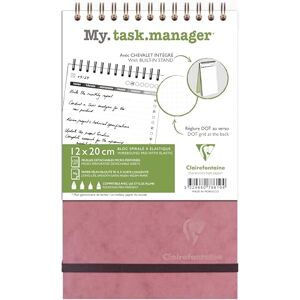 Clairefontaine 786196C Collection Nomaddict (ex Age Bag) Un Bloc à Spirale My.taskmanager Rose Antique avec Chevalet Intégré 14,8x21cm 250 Pages Détachables DOT Papier 90g Couverture Carte - Publicité Clairefontaine 786196C Collection Nomaddict (ex Age Bag) Un Bloc à Spirale My.taskmanager Rose Antique avec Chevalet Intégré 14,8x21cm 250 Pages Détachables DOT Papier 90g Couverture Carte - Publicité