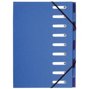 Exacompta Réf. 52982E Carton de 6 trieurs HARMONIKA Forever avec élastiques et fenêtres découpées couverture rigide en papier recyclé dos extensible 9 compartiments pour A4 bleu clair - Publicité Exacompta Réf. 52982E Carton de 6 trieurs HARMONIKA Forever avec élastiques et fenêtres découpées couverture rigide en papier recyclé dos extensible 9 compartiments pour A4 bleu clair - Publicité