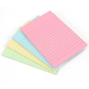 EVG Evergreen Goods Lot de 6 blocs de notes adhésives lignées Couleurs pastel (jaune, rose, vert, bleu) – Adhésif amovible, 100 feuilles par bloc (100 x 150 mm) – Idéal pour les études, les mémos de - Publicité EVG Evergreen Goods Lot de 6 blocs de notes adhésives lignées Couleurs pastel (jaune, rose, vert, bleu) – Adhésif amovible, 100 feuilles par bloc (100 x 150 mm) – Idéal pour les études, les mémos de - Publicité