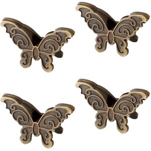 DUOYUZHIYU Lot de 4 trombones en métal en forme de papillon Clips de reliure vintage Accessoires décoratifs pour bureau, maison, bricolage, école, papeterie Bronze - Publicité DUOYUZHIYU Lot de 4 trombones en métal en forme de papillon Clips de reliure vintage Accessoires décoratifs pour bureau, maison, bricolage, école, papeterie Bronze - Publicité