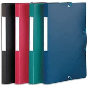 Oxford Lot de 12 Boîtes Capacité Standard Memphis 24x32cm Dos 25mm avec Elastique Couverture Polypro Coloris Assortis - Publicité Oxford Lot de 12 Boîtes Capacité Standard Memphis 24x32cm Dos 25mm avec Elastique Couverture Polypro Coloris Assortis - Publicité