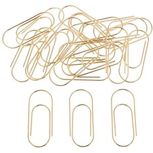 SM SunniMix 20x Gros Trombones Géants Trombones Pinces à Papier Fournitures De Bureau Pinces 50x20mm or - Publicité SM SunniMix 20x Gros Trombones Géants Trombones Pinces à Papier Fournitures De Bureau Pinces 50x20mm or - Publicité