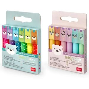 LEGAMI Lot de 12 mini surligneurs – Teddy's Mood & Teddy's Style – Couleurs pastel et fluo - Publicité LEGAMI Lot de 12 mini surligneurs – Teddy's Mood & Teddy's Style – Couleurs pastel et fluo - Publicité