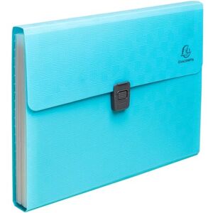 Exacompta Réf. 55299E 1 Trieur valisette Pop'N Co couverture en PP recyclé et intérieur en PP dos extensible fermeture par bouton pression 13 compartiments dim 33x25 cm couleur cyan - Publicité Exacompta Réf. 55299E 1 Trieur valisette Pop'N Co couverture en PP recyclé et intérieur en PP dos extensible fermeture par bouton pression 13 compartiments dim 33x25 cm couleur cyan - Publicité