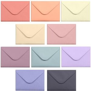 MATICAN Lot de 100 mini enveloppes en papier pour cartes de visite, petites pochettes en vrac, 10 couleurs pastel, 10 x 7 cm - Publicité MATICAN Lot de 100 mini enveloppes en papier pour cartes de visite, petites pochettes en vrac, 10 couleurs pastel, 10 x 7 cm - Publicité