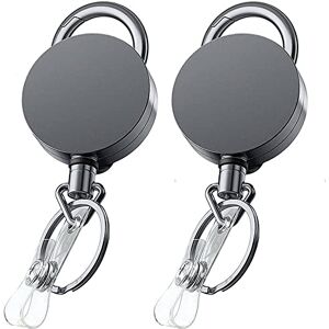 VOVIGGOL 2 Pièces Porte Clé retractable en Métal Robuste avec Clip de Ceinture et Mousquetons, Porte Clef ID Carte Porte Badge Reel pour Porte-cartes d'identité Clés, Cordon Rétractable 70cm - Publicité VOVIGGOL 2 Pièces Porte Clé retractable en Métal Robuste avec Clip de Ceinture et Mousquetons, Porte Clef ID Carte Porte Badge Reel pour Porte-cartes d'identité Clés, Cordon Rétractable 70cm - Publicité