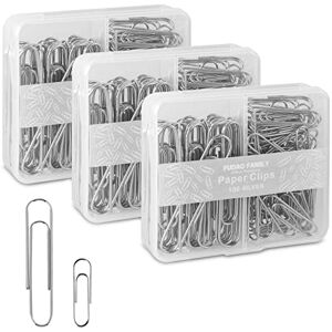 FUDAO FAMILY Trombones de tailles assorties, grands et petits, lot de 3 boîtes de 100 clips chacune (300 clips au total) - Publicité FUDAO FAMILY Trombones de tailles assorties, grands et petits, lot de 3 boîtes de 100 clips chacune (300 clips au total) - Publicité