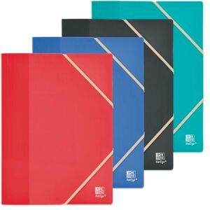 Oxford School Life Recyc+ 3 Pochettes Plastiques 3 Rabats A4 avec Elastique Couverture Polypro Recyclé Couleurs Assorties - Publicité Oxford School Life Recyc+ 3 Pochettes Plastiques 3 Rabats A4 avec Elastique Couverture Polypro Recyclé Couleurs Assorties - Publicité