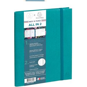 Exacompta 2110523E Agenda de bureau All in 2 EasySlim 21 Mini Labo 15 x 21 cm Mensuel Janvier 2026 à janvier 2027-13 mois Vert - Publicité Exacompta 2110523E Agenda de bureau All in 2 EasySlim 21 Mini Labo 15 x 21 cm Mensuel Janvier 2026 à janvier 2027-13 mois Vert - Publicité