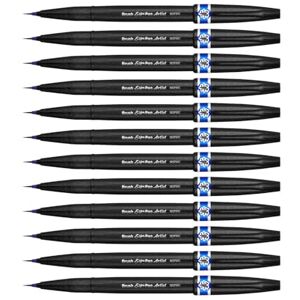 Pentel Arts Brush Sign Pen Artist SESF30C-CX, Lot de 12 Feutres pinceaux Pointe souple extra-fine, Bleu - Publicité Pentel Arts Brush Sign Pen Artist SESF30C-CX, Lot de 12 Feutres pinceaux Pointe souple extra-fine, Bleu - Publicité
