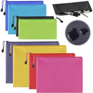 XTUDOU 8 Pcs A4 B5 A5 A6 Pochette Document Zip éTanche,Dossier Organizer Pochette pour Fournitures de Bureau Stockage de Facture et Cosmétique - Publicité XTUDOU 8 Pcs A4 B5 A5 A6 Pochette Document Zip éTanche,Dossier Organizer Pochette pour Fournitures de Bureau Stockage de Facture et Cosmétique - Publicité