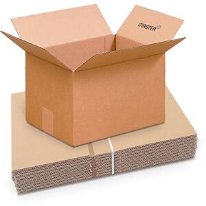Master'in Caisse carton simple cannelure Brune 310 x 220 x 200 mm Lot de 20 caisses - Publicité Master'in Caisse carton simple cannelure Brune 310 x 220 x 200 mm Lot de 20 caisses - Publicité