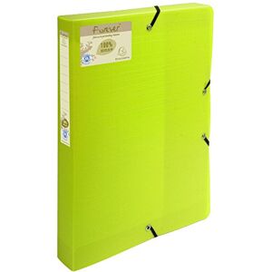 Exacompta Réf. 553573E 1 boite de classement avec élastiques Forever en polypropylène recyclé dos 4 cm dimensions 25 x 33 cm pour format A4 couleur vert livrée montée - Publicité Exacompta Réf. 553573E 1 boite de classement avec élastiques Forever en polypropylène recyclé dos 4 cm dimensions 25 x 33 cm pour format A4 couleur vert livrée montée - Publicité