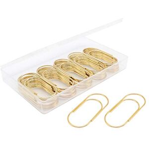 diyfixlcd Trombones Jumbo / Large, antidérapant et lisse, 50 pinces/boîte (doré) - Publicité diyfixlcd Trombones Jumbo / Large, antidérapant et lisse, 50 pinces/boîte (doré) - Publicité