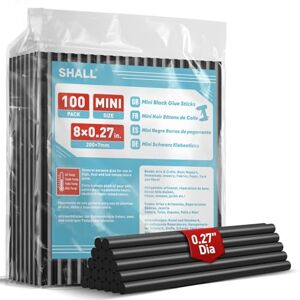 Shall -100 paquets de bâtons de colle noirs 0.27 "x 8" (7mm x 200mm) bâtons de colle chaude pour pistolets à colle toutes températures bricolage polyvalent - Publicité Shall -100 paquets de bâtons de colle noirs 0.27 "x 8" (7mm x 200mm) bâtons de colle chaude pour pistolets à colle toutes températures bricolage polyvalent - Publicité