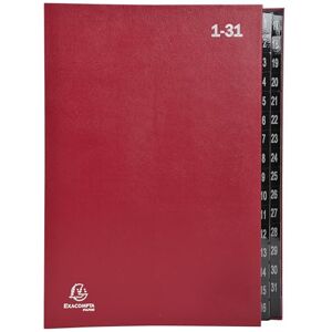 Exacompta Réf. 57035E Carton de 6 trieurs Ordonator couverture rigide intérieur en carte noire onglets plastifiés numériques de 1 à 31-32 compartiments dim 25x33 cm pour A4 rouge - Publicité Exacompta Réf. 57035E Carton de 6 trieurs Ordonator couverture rigide intérieur en carte noire onglets plastifiés numériques de 1 à 31-32 compartiments dim 25x33 cm pour A4 rouge - Publicité