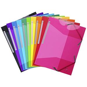 Exacompta Réf. 55670E Carton de 30 Chemises à élastiques Iderama PP Pochettes 3 Rabats en polypropylène Semi-translucide et Glossy dim 24 x 32 cm pour Format A4-10 Couleurs Assorties - Publicité Exacompta Réf. 55670E Carton de 30 Chemises à élastiques Iderama PP Pochettes 3 Rabats en polypropylène Semi-translucide et Glossy dim 24 x 32 cm pour Format A4-10 Couleurs Assorties - Publicité