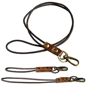 Aileder Lot de 3 cordons tour de cou en cuir avec fermoir en métal solide pour porte-badge, clés, téléphone portable, clé USB, appareil photo, lecteur de musique - Publicité Aileder Lot de 3 cordons tour de cou en cuir avec fermoir en métal solide pour porte-badge, clés, téléphone portable, clé USB, appareil photo, lecteur de musique - Publicité