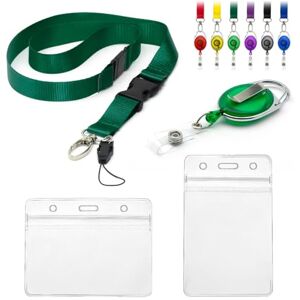 CKB LTD Lanière avec porte-cartes, lot de 4 pièces, comprend 1 cordon de sécurité amovible, 1 clip rétractable pour bobine Yo Yo, 2 badges d'identification transparents imperméables sur - Publicité CKB LTD Lanière avec porte-cartes, lot de 4 pièces, comprend 1 cordon de sécurité amovible, 1 clip rétractable pour bobine Yo Yo, 2 badges d'identification transparents imperméables sur - Publicité