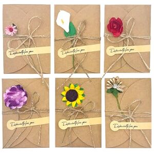 CZAKOMIX Cartes Postales Décorées de Fleurs Séchées, 30 Pièces, Cartes de Vœux de Fleurs Séchées DIY, Cartes Vierges en Papier Kraft Rétro Faites à la Main (105x70mm) - Publicité CZAKOMIX Cartes Postales Décorées de Fleurs Séchées, 30 Pièces, Cartes de Vœux de Fleurs Séchées DIY, Cartes Vierges en Papier Kraft Rétro Faites à la Main (105x70mm) - Publicité