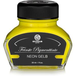 Octopus Fluids OCTOPUS Encre de surligneur fluorescente pour stylo plume pour écriture et marquage Jaune fluo 30 ml - Publicité Octopus Fluids OCTOPUS Encre de surligneur fluorescente pour stylo plume pour écriture et marquage Jaune fluo 30 ml - Publicité