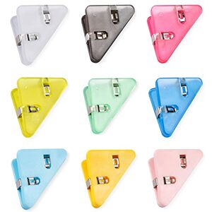 SAIJIAN 45 Pièces Pince à Document Trombones Triangulaires Clips de Protection des Coins en Papier Clips de Coin de Livre de Documents Clips de Reliure Transparents en Plastique Coloré - Publicité SAIJIAN 45 Pièces Pince à Document Trombones Triangulaires Clips de Protection des Coins en Papier Clips de Coin de Livre de Documents Clips de Reliure Transparents en Plastique Coloré - Publicité