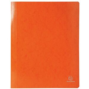 EXACOMPTA Réf. 380809B Carton de 25 chemises à lamelle Iderama en carte lustrée pelliculée 355 g/m² chemises certifiées FSC® dimensions 24 x 32 cm pour documents format A4 couleur orange - Publicité