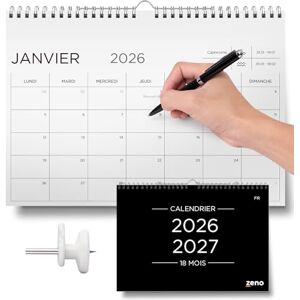 ZENO Calendrier Mural 2026 2027 De Janvier 26 à Juin 27 (18 Mois) Planning Mensuel & Organiseur Familial 2026 2027 Idéal pour les Familles Facile à lire Fixation incluse - Publicité ZENO Calendrier Mural 2026 2027 De Janvier 26 à Juin 27 (18 Mois) Planning Mensuel & Organiseur Familial 2026 2027 Idéal pour les Familles Facile à lire Fixation incluse - Publicité