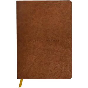 Clairefontaine 106946C Un carnet broché cousu fil Flying Spirit 180 pages ivoire 14,8x21 cm 90 g lignées, couverture en cuir d'agneau glacé, Cognac - Publicité Clairefontaine 106946C Un carnet broché cousu fil Flying Spirit 180 pages ivoire 14,8x21 cm 90 g lignées, couverture en cuir d'agneau glacé, Cognac - Publicité