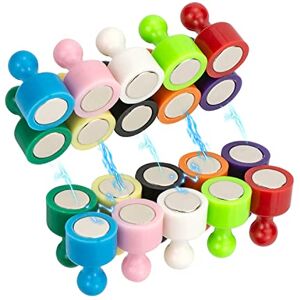 BEIIEB Lot de 20 aimants colorés puissants pour réfrigérateur Épingles magnétiques Aimants coniques polyvalents Pour la maison, l'école, le bureau 12 x 20 mm 10 couleurs - Publicité BEIIEB Lot de 20 aimants colorés puissants pour réfrigérateur Épingles magnétiques Aimants coniques polyvalents Pour la maison, l'école, le bureau 12 x 20 mm 10 couleurs - Publicité
