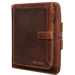 STILORD 'Colby' Conférencier A4 Cuir Vintage Pochette Porte Documents Bureau Classeur Organiseur Housse Tablets 12 Pouces Portfolio Cuir Véritable, Couleur:Kara Cognac - Publicité STILORD 'Colby' Conférencier A4 Cuir Vintage Pochette Porte Documents Bureau Classeur Organiseur Housse Tablets 12 Pouces Portfolio Cuir Véritable, Couleur:Kara Cognac - Publicité