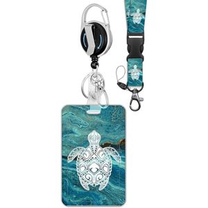 YUGSHNKFC Joli cordon tortue avec bobine de badge, mousqueton et porte-cartes, beau tour de cou, porte-badge pour étudiants - Publicité YUGSHNKFC Joli cordon tortue avec bobine de badge, mousqueton et porte-cartes, beau tour de cou, porte-badge pour étudiants - Publicité