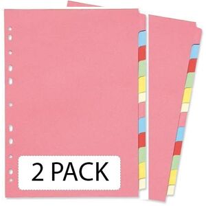5 Star Lot de 2 intercalaires perforés en carton manille 12 parties A4 assorties Rose - Publicité 5 Star Lot de 2 intercalaires perforés en carton manille 12 parties A4 assorties Rose - Publicité